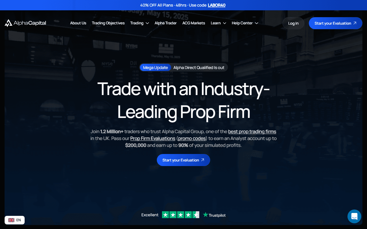 Official website snapshot of Alpha Capital Group